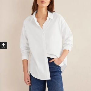 NWT - Boden Oversized Cotton Shirt WHITE